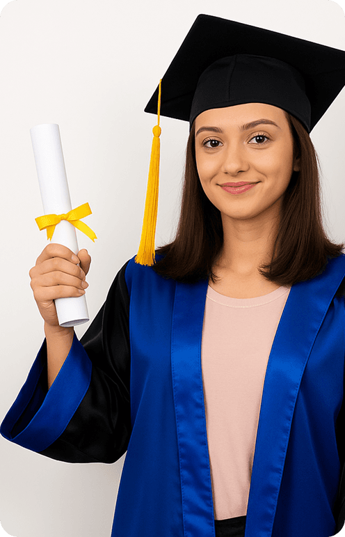 Student with graduation hat